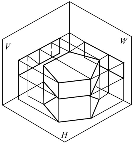 图1-5正五棱柱钣金件图